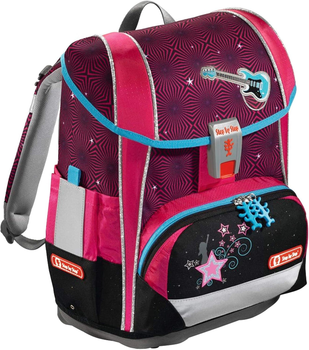 Step by Step Light 2 Schulranzen-Set 4tlg. Pink-schwarz, Pink-schwarz