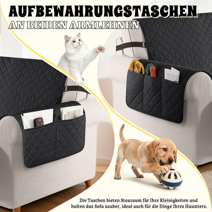 TAOCOCO Sofa Überzug, Sofabezug Wasserdicht Mit Gummiband，Wohnzimmer Anti-Rutsch Gepolsterter Sofasc