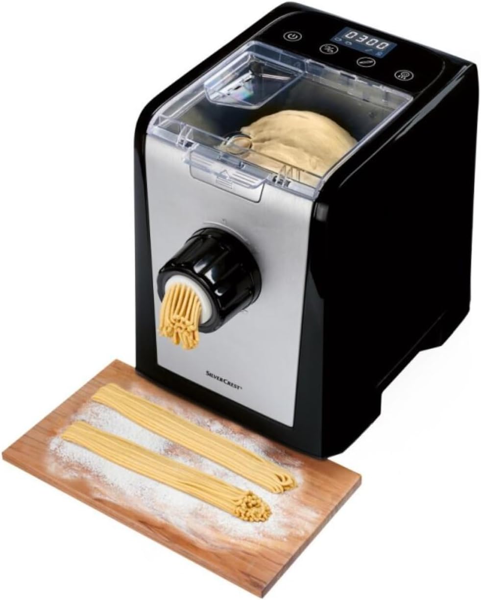Pasta Maker vollautomatisch, 8 Formscheiben, Ravioliformer, LED-Display, 2 Programme, 600 g Kapazitä