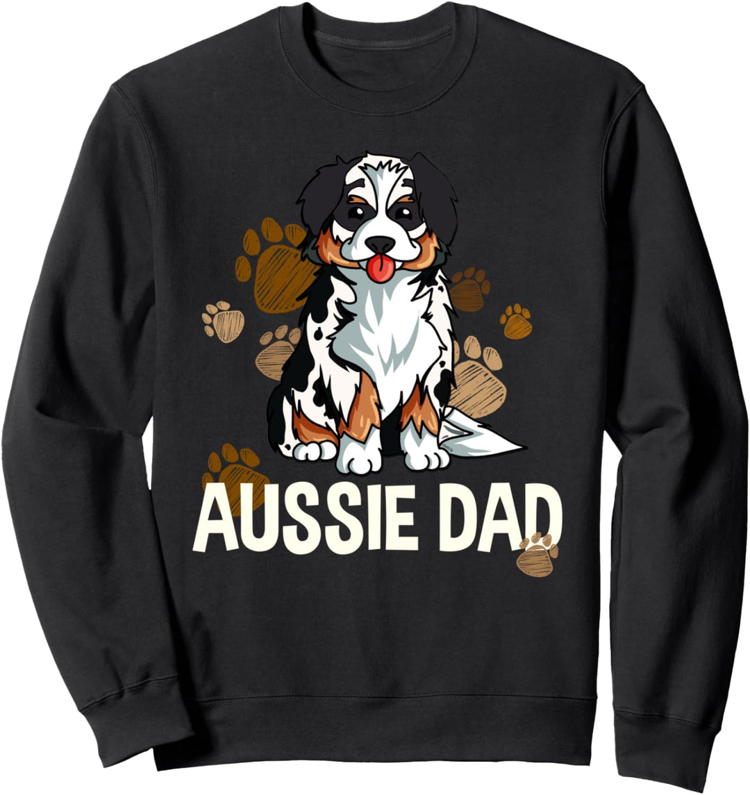 Australian Shepherd Dad Papa Hund Spruch Fun Aussie Sweatshirt