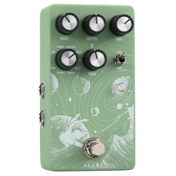 ALABS NOVADRIFT Modulation Pedals Für E Guitar, Gitarren Pedal mit 9 Stereo Mod Effects, Effektgerät