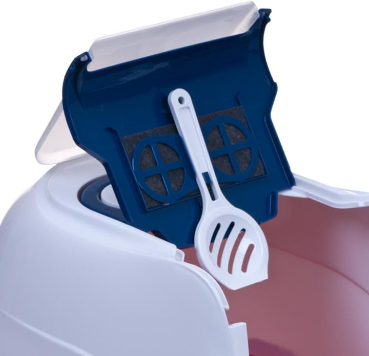 Katzentoilette Sondermodell 50 Katzenklo Schaufel Filter Haube blau Design 1 Unterteil himmelblau, U