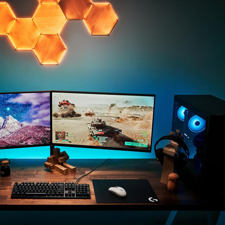 Logitech G640 Gaming Mauspad aus Stoff, 460x400 mm, 3mm flaches Profil, Geringe Oberflächenreibung,