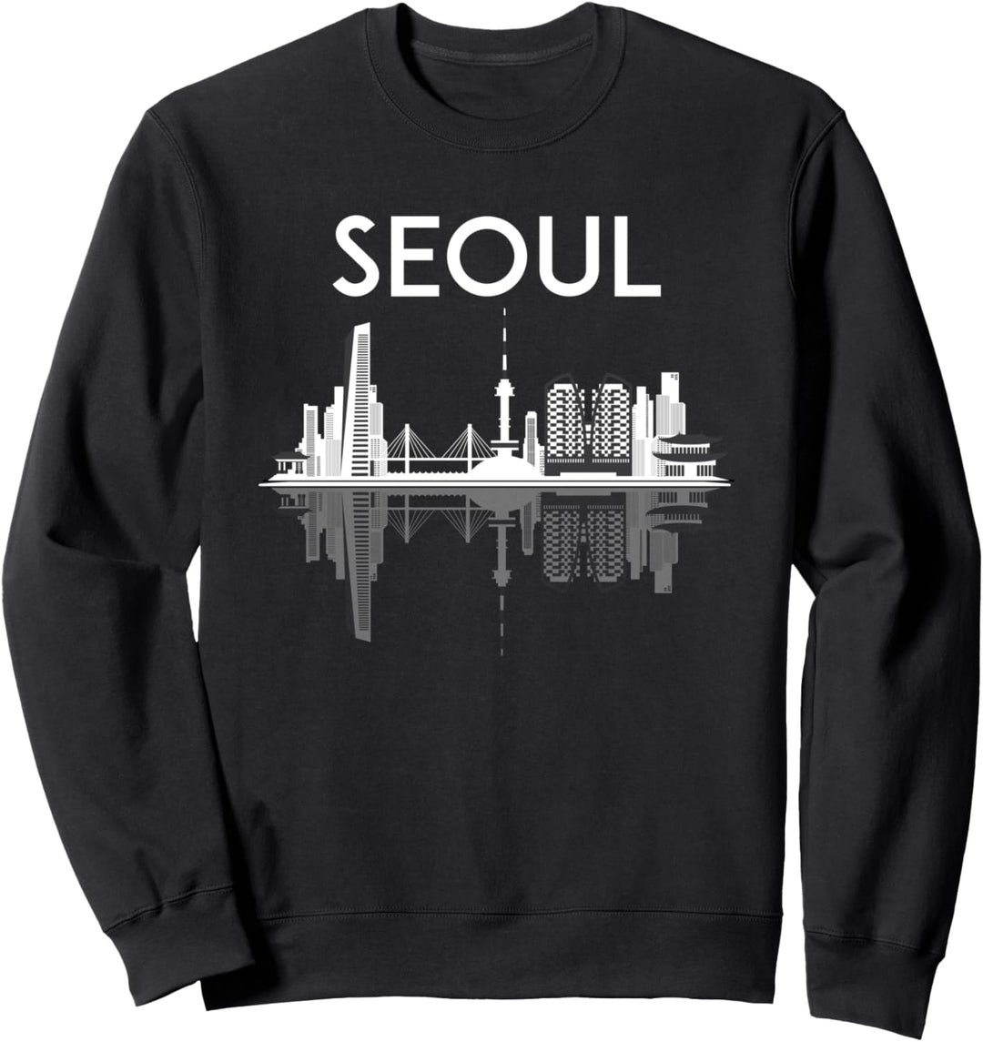 Seoul Südkorea Koreanische Stadt Kpop Kdrama Skyline Hangul Sweatshirt