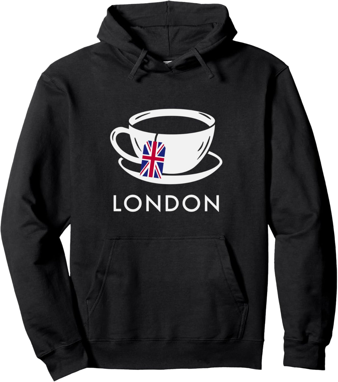 London Englische Teetasse mit UK-Flagge Pullover Hoodie