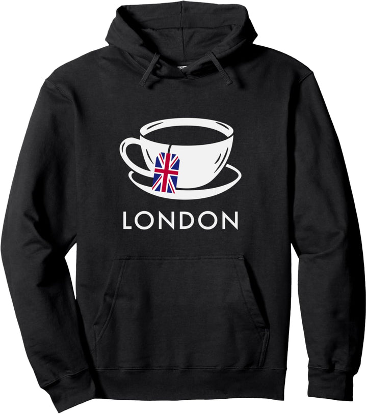 London Englische Teetasse mit UK-Flagge Pullover Hoodie