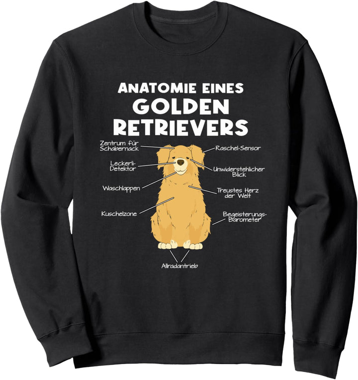 Anatomie Eines Golden Retrievers | Lustiges Golden Retriever Sweatshirt
