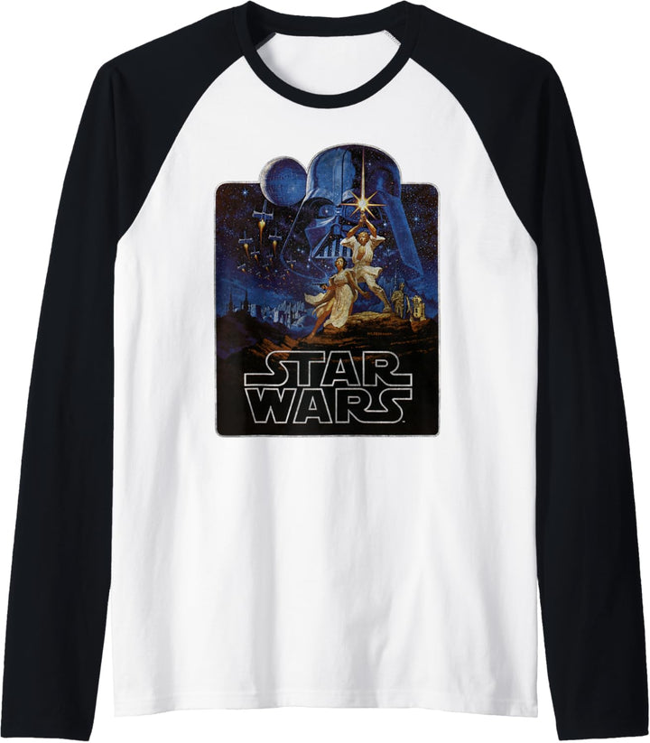 Star Wars Epic Classic New Hope Vintage Poster Badge Raglan