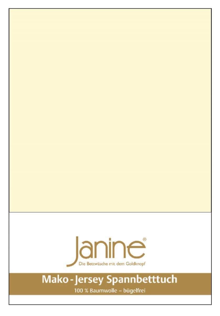 Janine Spannbetttuch 5007 Mako Jersey 140/200 bis 160/200 cm champanger Fb. 17 140/200 cm - 160/200