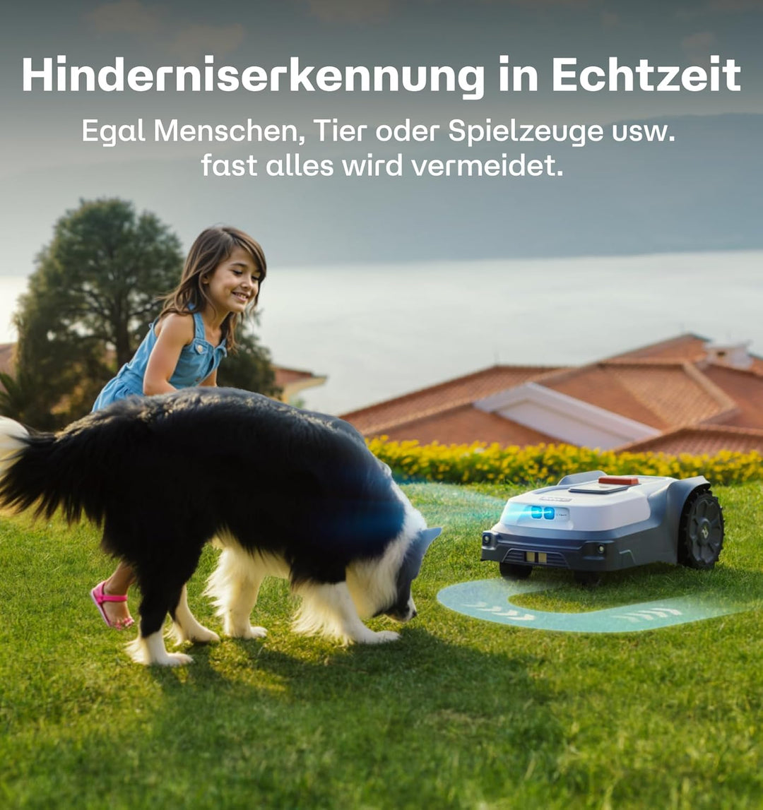 T600 Mähroboter ohne Begrenzungsdraht 2025Version 800㎡, RTK+KI Gesteuerter Rasenmäher Roboter mit Ra