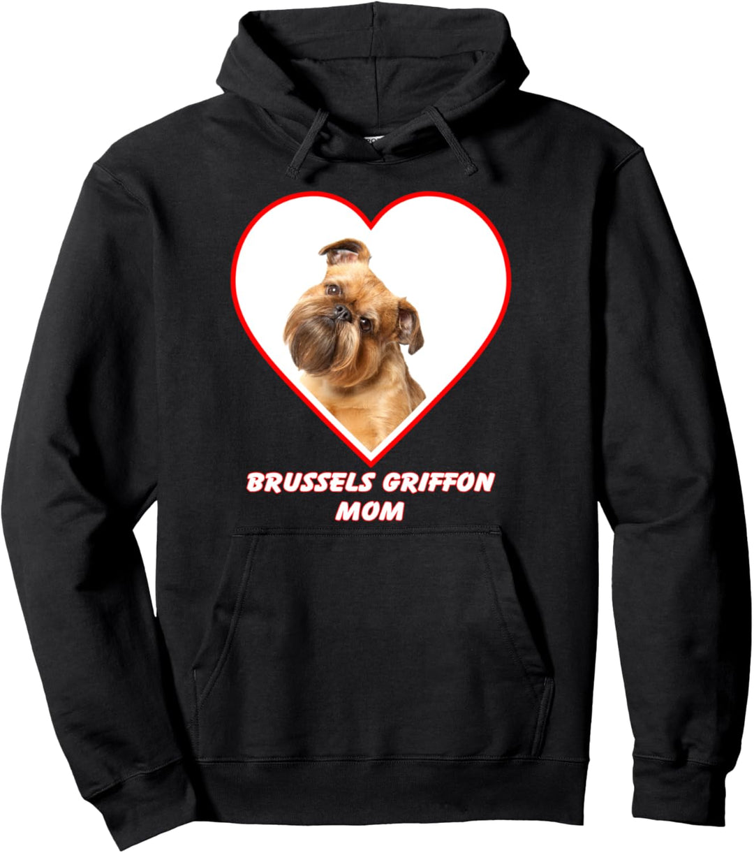Brussels Griffon Dog Mom Pullover Hoodie