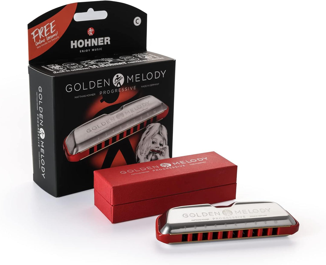 HOHNER Mundharmonika, Golden Melody Progressive, A, A