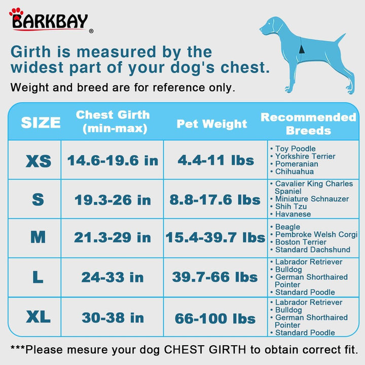 BARKBAY Hundegeschirr, kein Ziehen, mit Clip vorne, strapazierfähig, reflektierend, einfach zu kontr