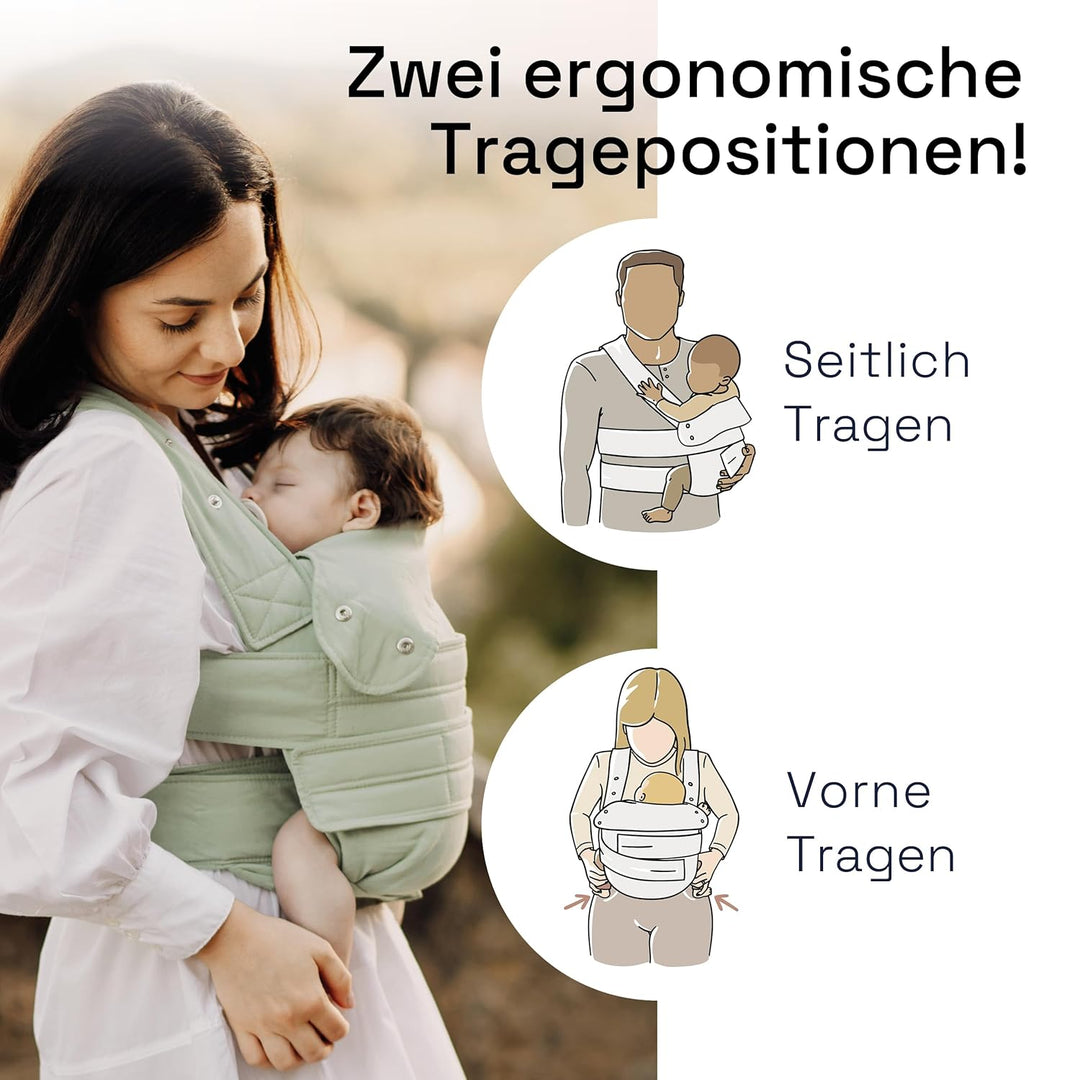 marsupi Breeze Babytrage - Babys und Kleinkinder bis zu 15 kg - Baby Erstaustattung - Klett-Verschlu