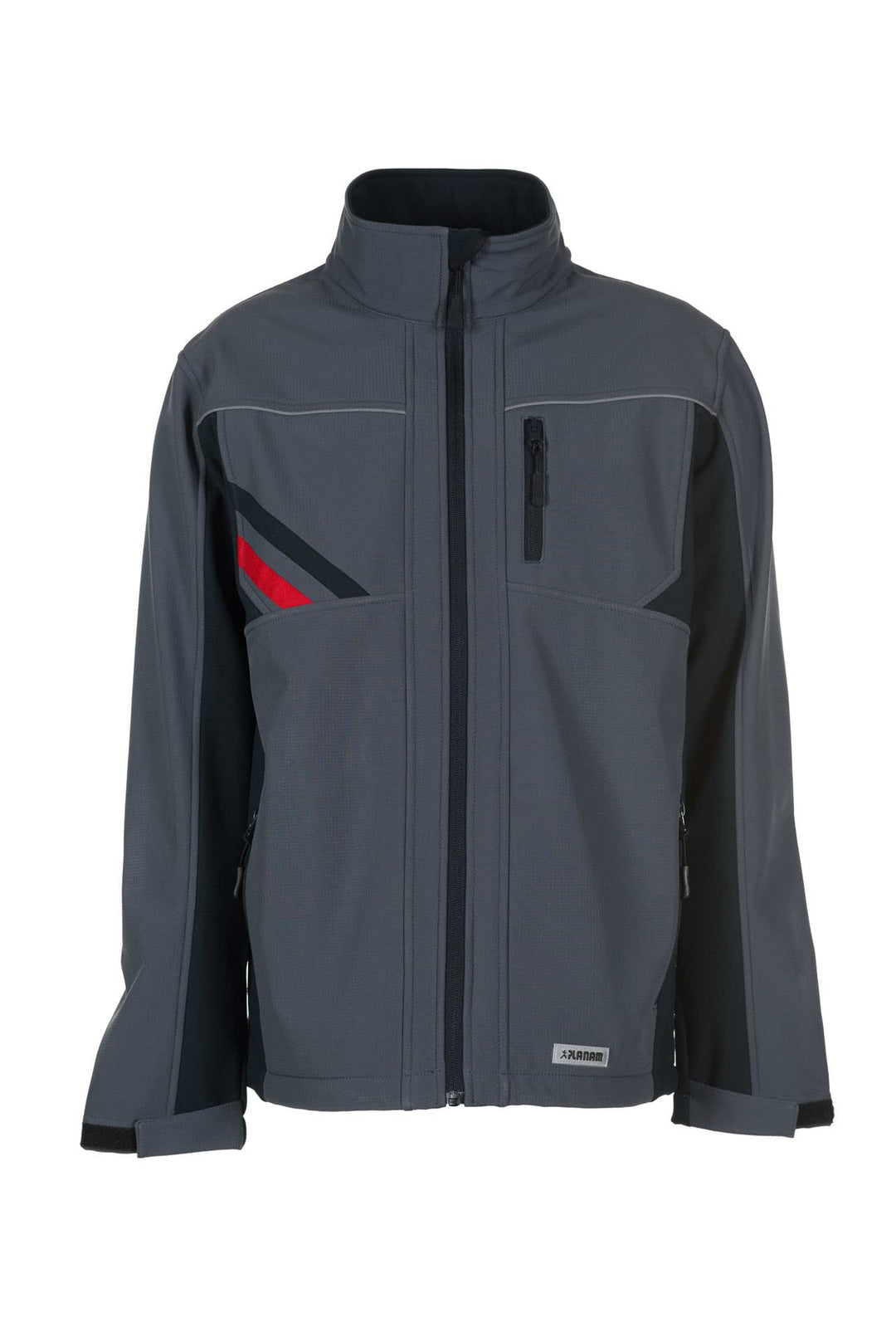Planam Highline Herren Winter Softshelljacke schiefer schwarz rot Modell 2382 Grösse S S schiefer/sc
