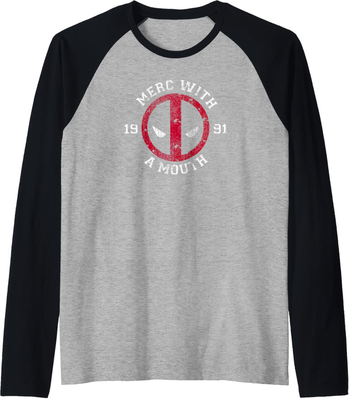 Marvel Deadpool Merc With Mouth Raglan