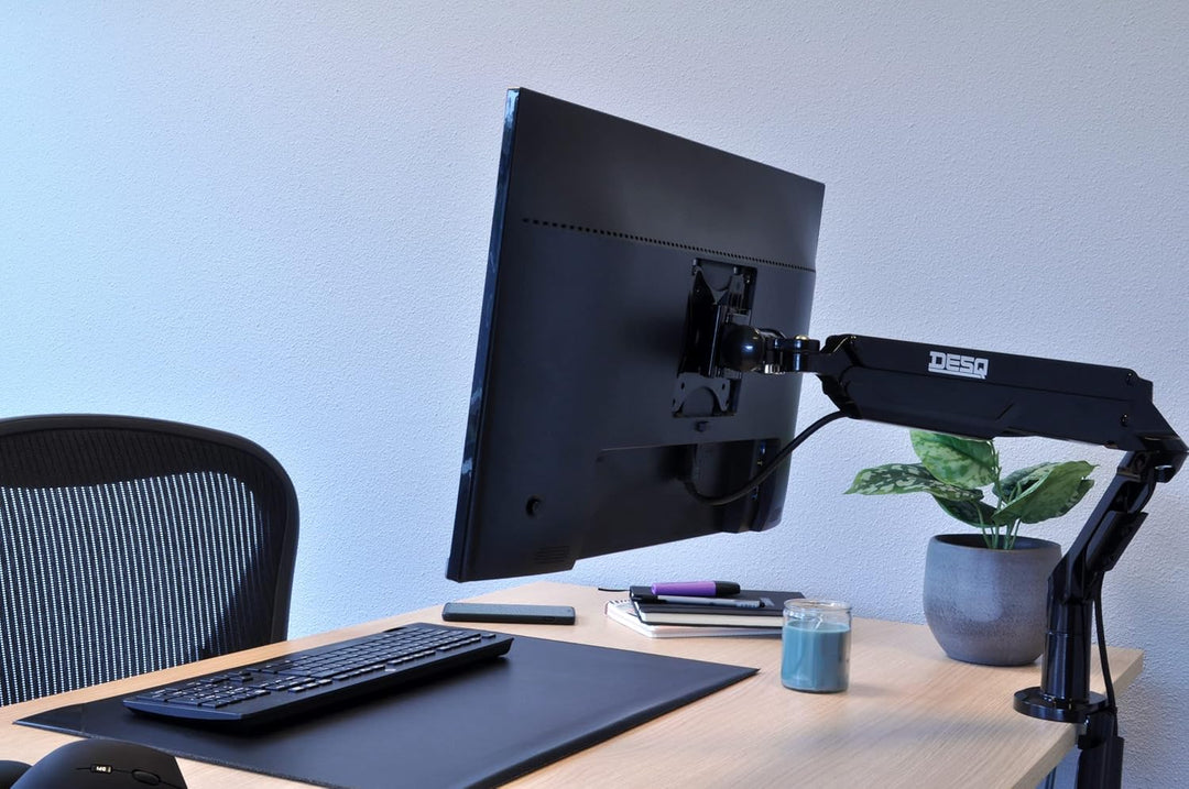 DESQ® Monitorarm mit Gasdruckfeder 1720.09 – Länge 62 cm, 17/36 Zoll Bildschirmen 3-12 Kg, Monitordr