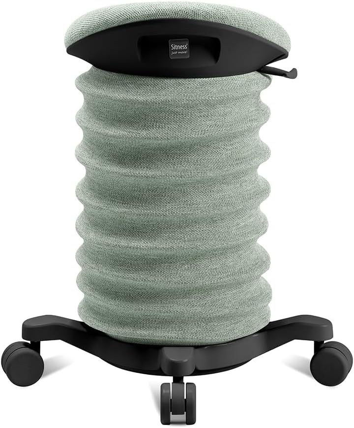 TOPSTAR Sitness 4D mit Rollen AGR-Zertifiziert Dynamischer Sitzhocker schwarz - grün, ergonomischer