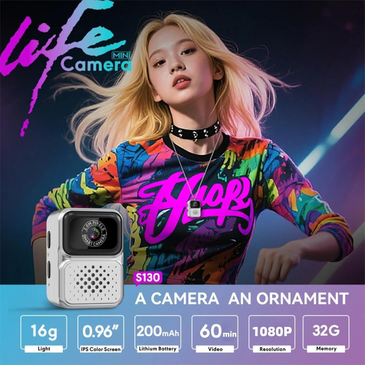 Diyeeni Small-Schlüssel Anhänger Kamera-1080P HD Tiny Retro-Small-Kamera mit 32GB Karte, 0,96 in Bil