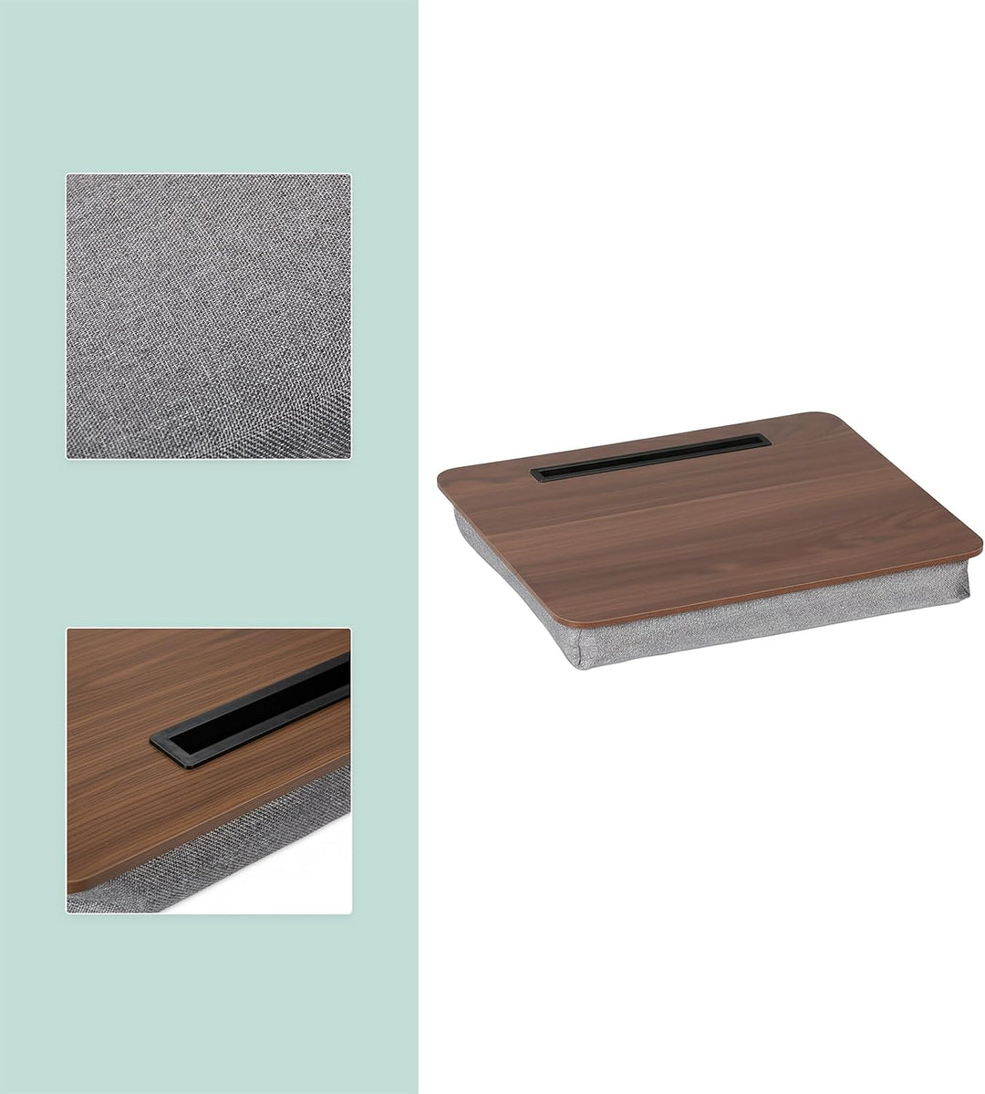 Relaxdays Laptopkissen mit Handyhalter, BxT: 46 x 35 cm, Laptopunterlage für Bett & Sofa, Laptop Kni