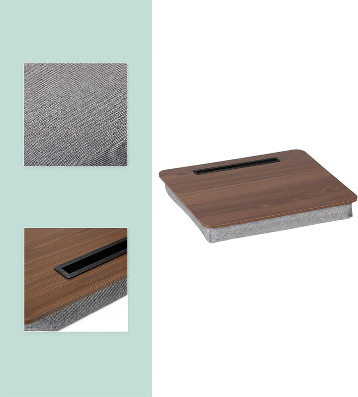 Relaxdays Laptopkissen mit Handyhalter, BxT: 46 x 35 cm, Laptopunterlage für Bett & Sofa, Laptop Kni