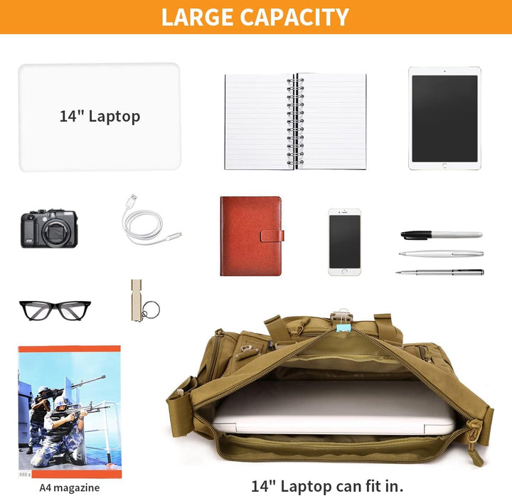 Huntvp Taktisch Schultertasche Militär Crossbody Bag Sling Tasche Wasserabweisend Umhängetasche Mess