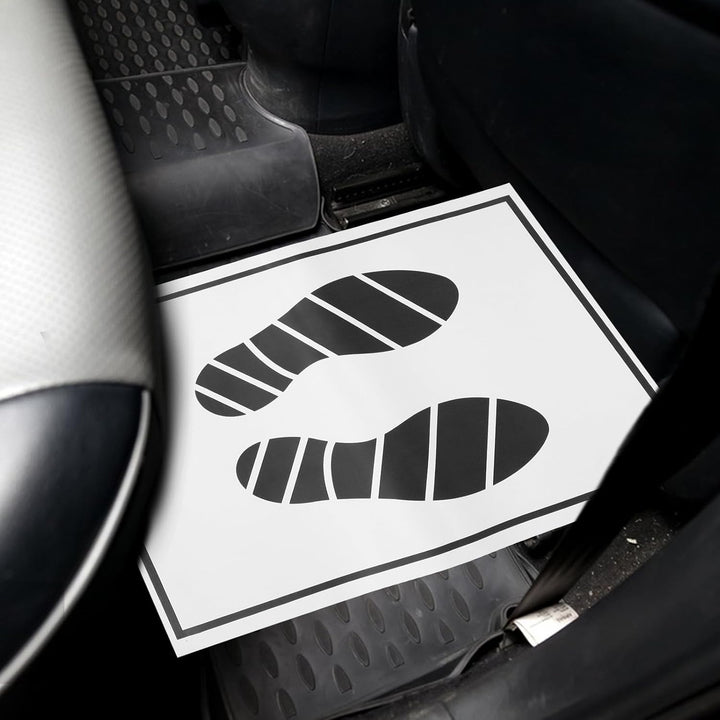FAVOMOTO 50Pcs Papier Auto Fussmatten Einweg Fussmatten Fuss Pads Automotive Innen Schutz Abdeckung