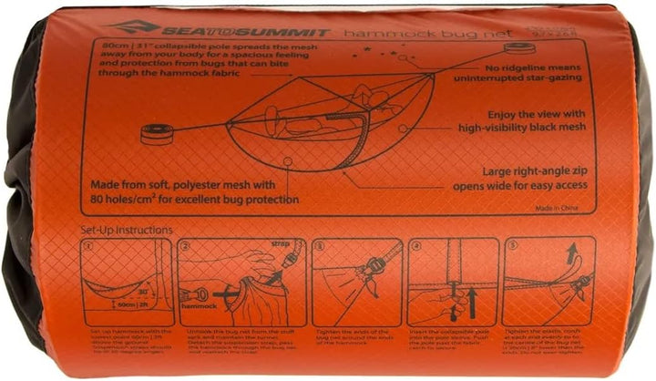 Sea to Summit Hammock Bug Net - Mückennetz für Hängematten Schwarz Einheitsgrösse, Schwarz Einheitsg