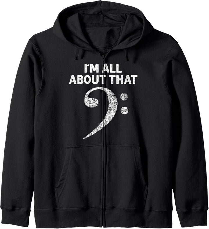 Bassschlüssel Musik Geschenk für Bassisten Kapuzenjacke