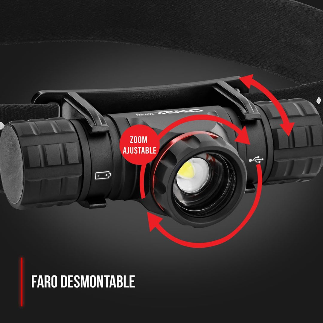 Coast XPH34R 2075 Lumen Wiederaufladbare Dual Power LED Stirnlampe mit Magnetfuss