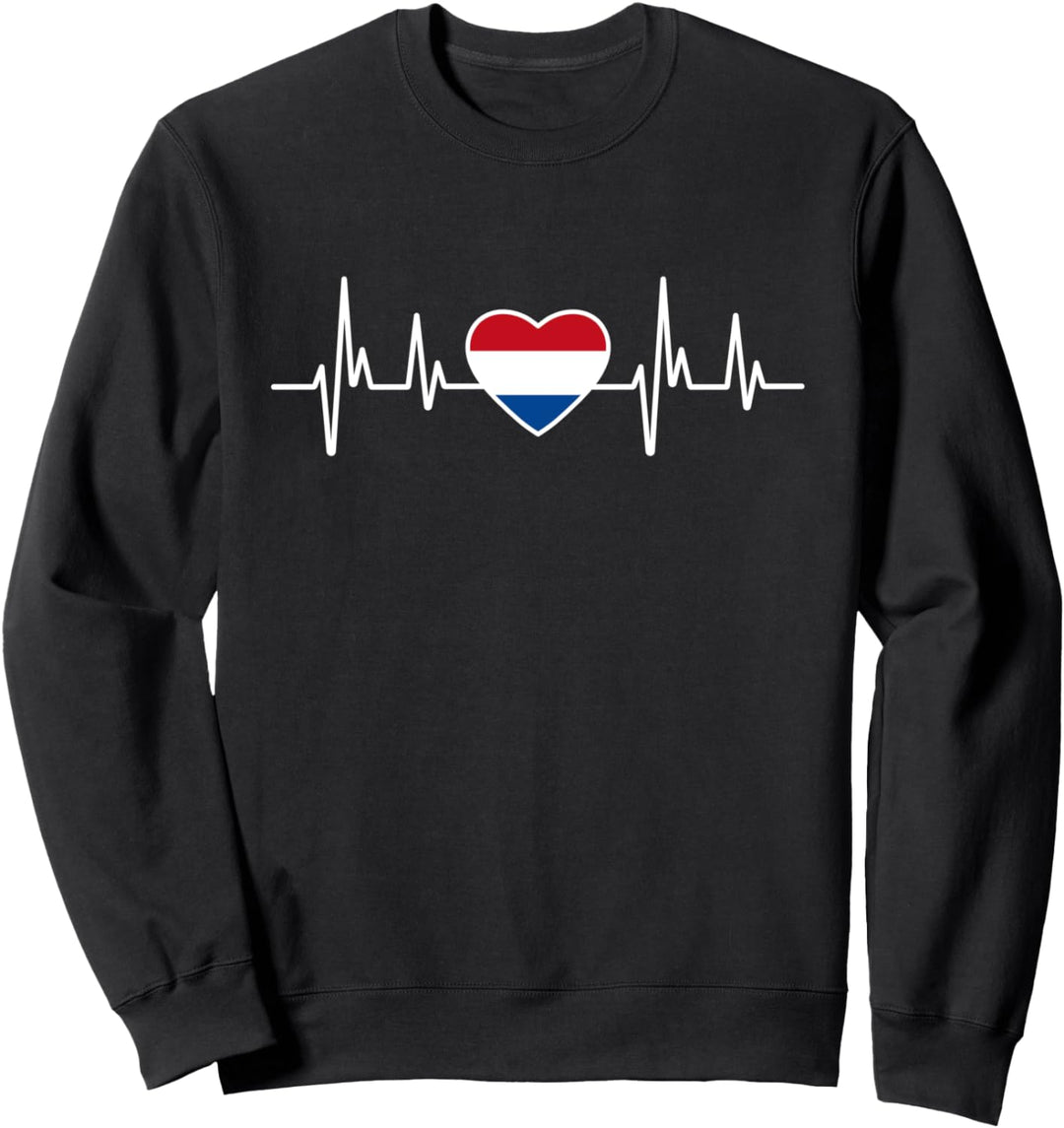 Niederlande Herzschlag - Holland Flagge Sweatshirt