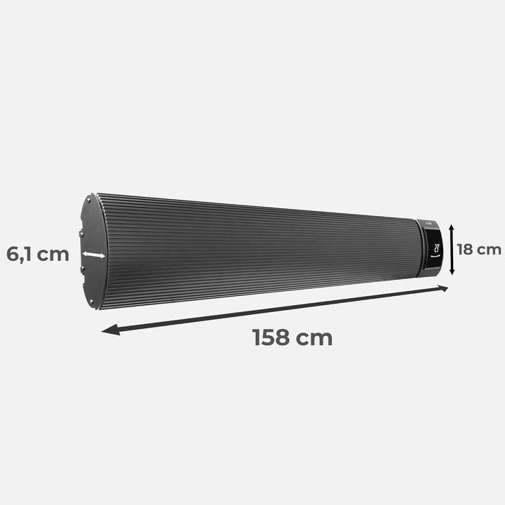 KLAMER Infrarotheizung 2600 W – WLAN Heizstrahler mit App- & Timer, Decken- & Wandmontage, Fenster-o