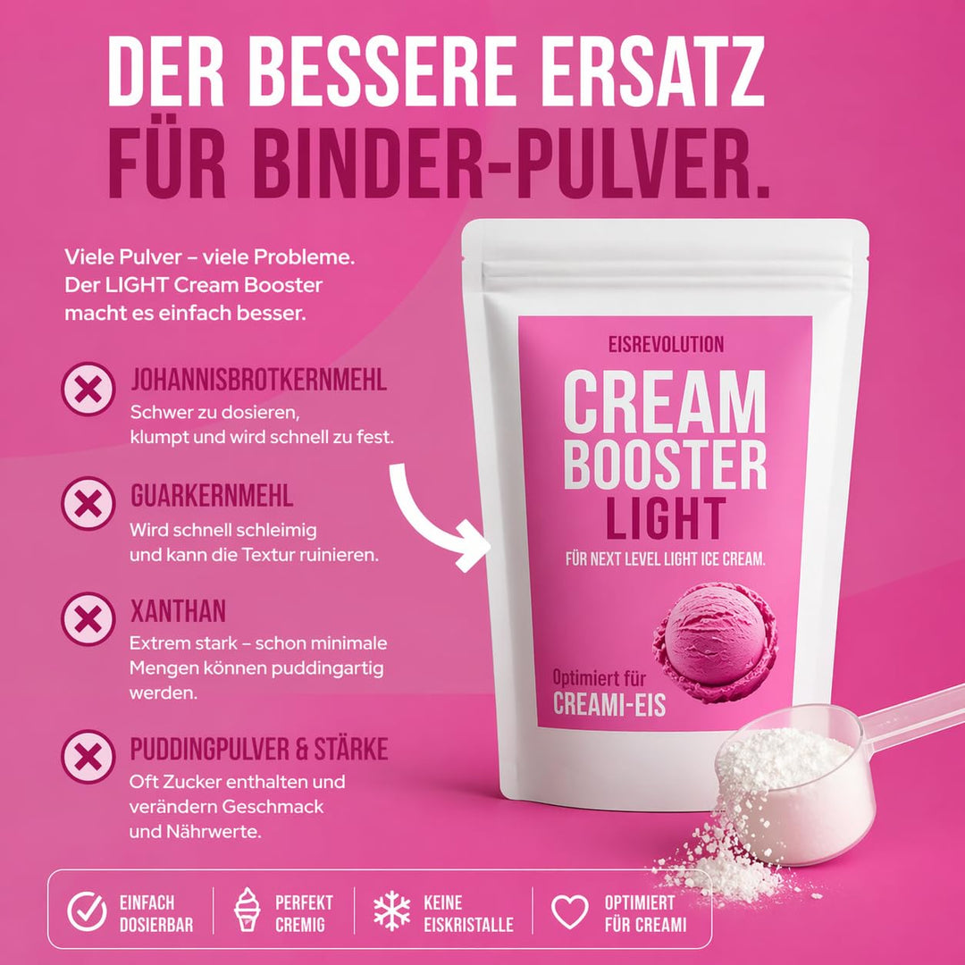 Ninja Creami Eis Bindemittel – für extra cremiges Eis ohne Eiskristalle – optimiert für LIGHT ICECRE