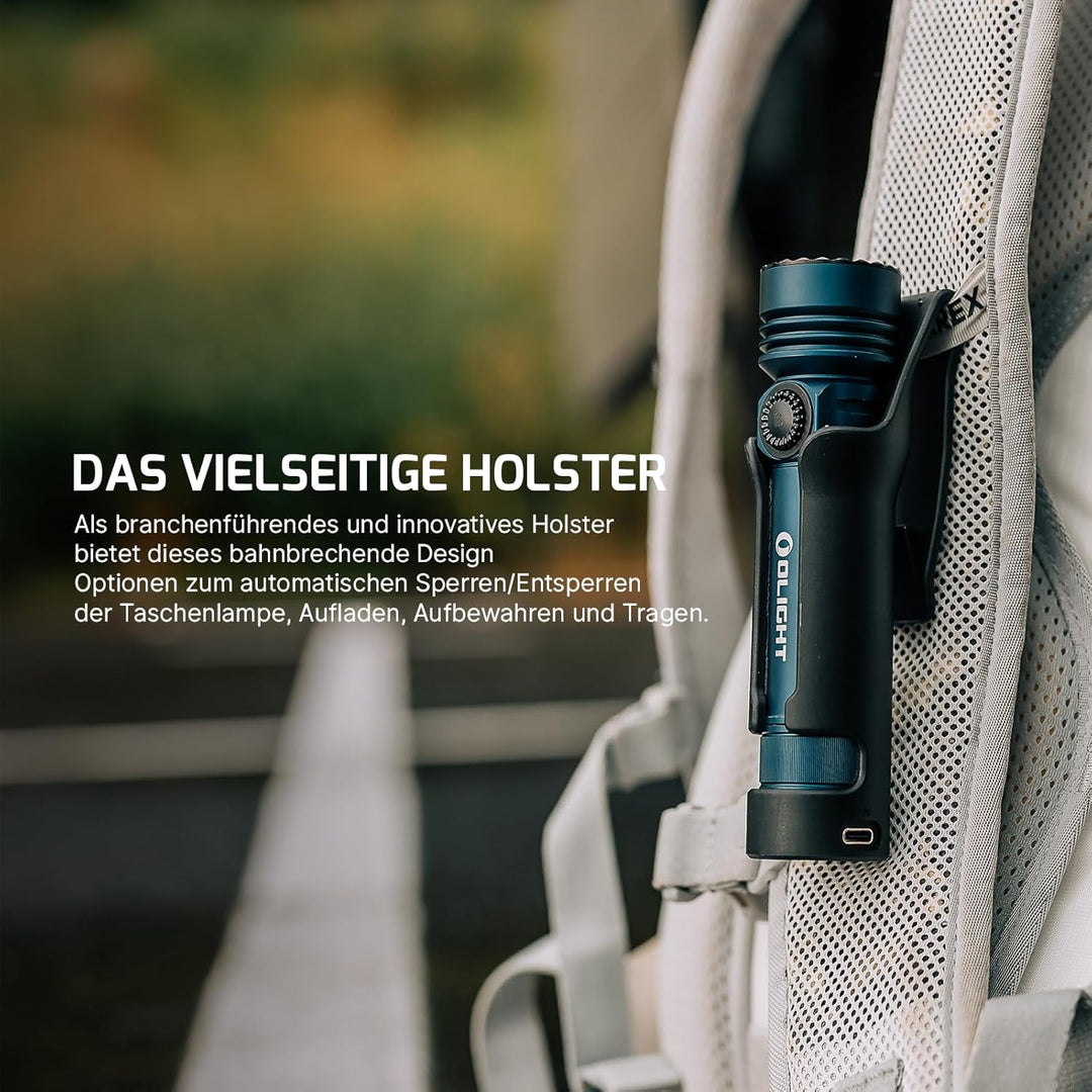 OLIGHT Seeker 4 Pro LED Taschenlampe mit Holster, 4600 Lumen 260 Meter, USB-C Wiederaufladbare Lampe