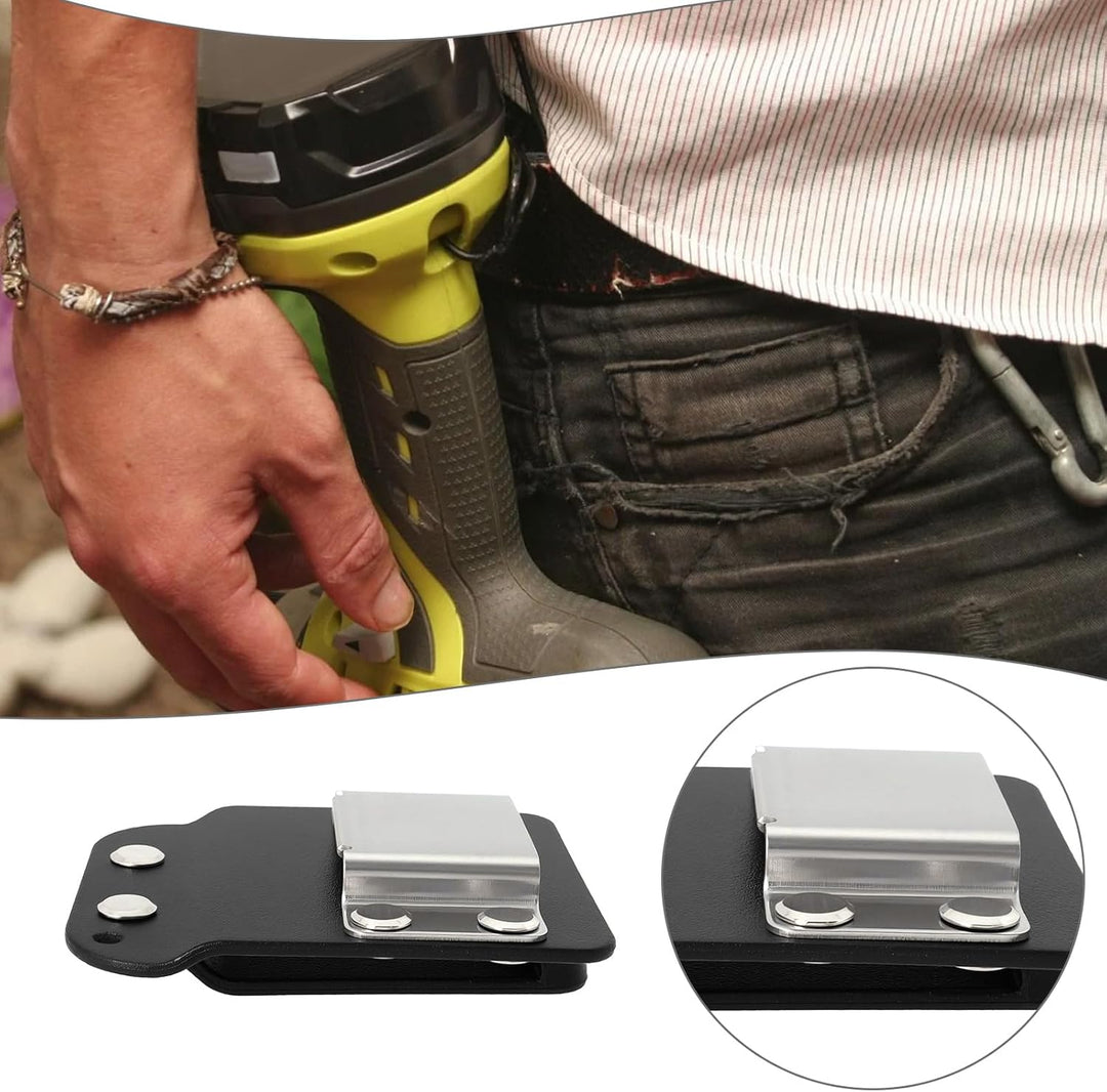 Briny River 1 x Bohrer-Holster, Bandmasshalter, Bohrer-Gürtelhalter, Edelstahl-Bandmass-Clip für Akk