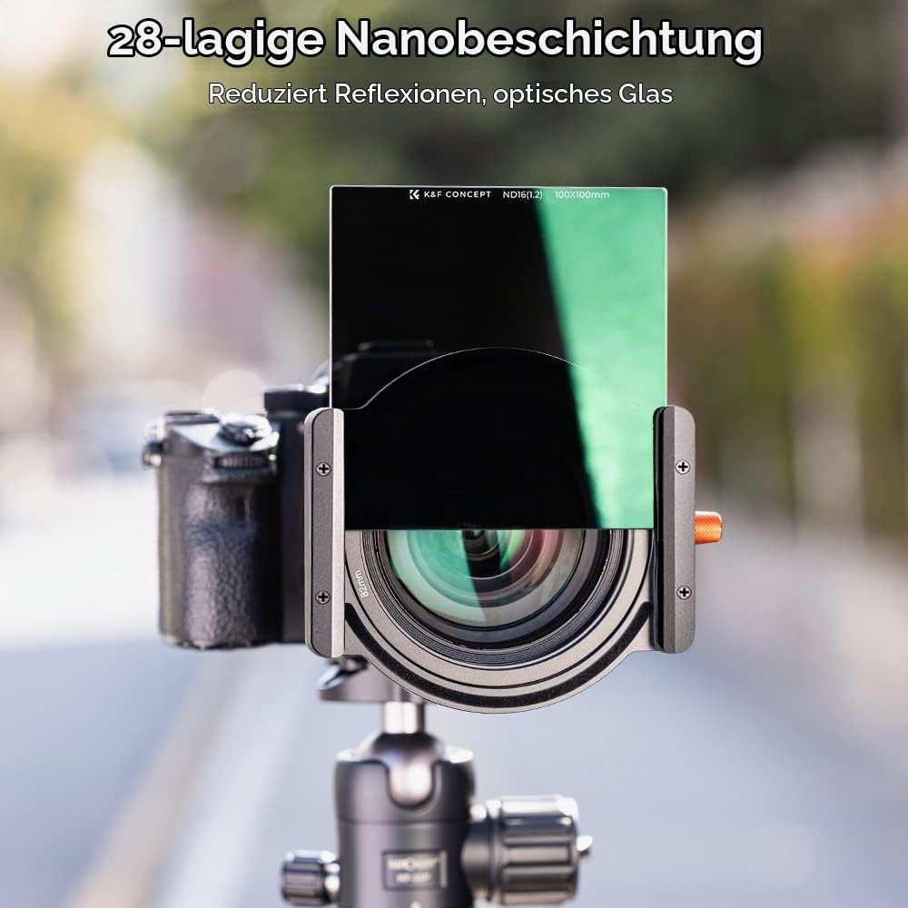 K&amp;F Concept Nano-X Rechteckfilter ND16(4 Stop) 100x100mm Square Filter Graufilter aus Optisches Glas