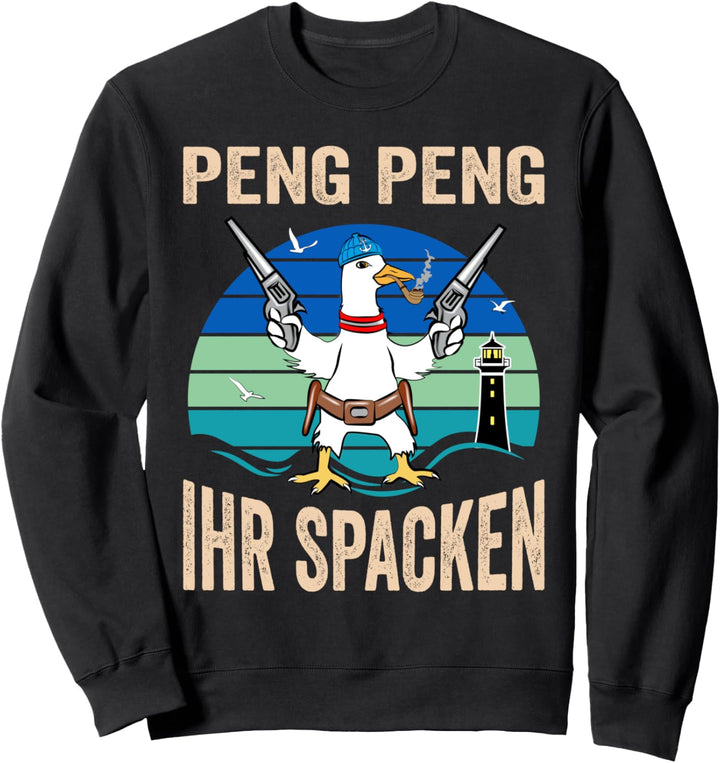 Moinsen Moin Peng Peng ihr Spacken Moin Moin Möwe Digga Sweatshirt