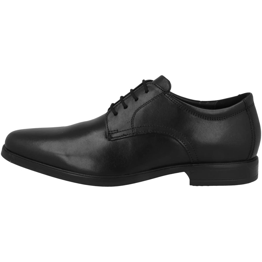 Clarks Herren Howard Walk Oxford 45 EU Schwarzes Dunkelschwarzes Leder, 45 EU Schwarzes Dunkelschwar
