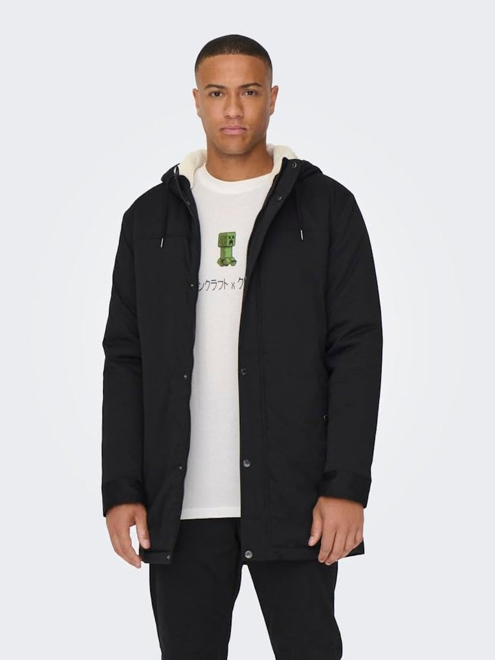 ONLY &amp; SONS Herren Onsalexander OTW Noos Vd Parka S Schwarz, S Schwarz