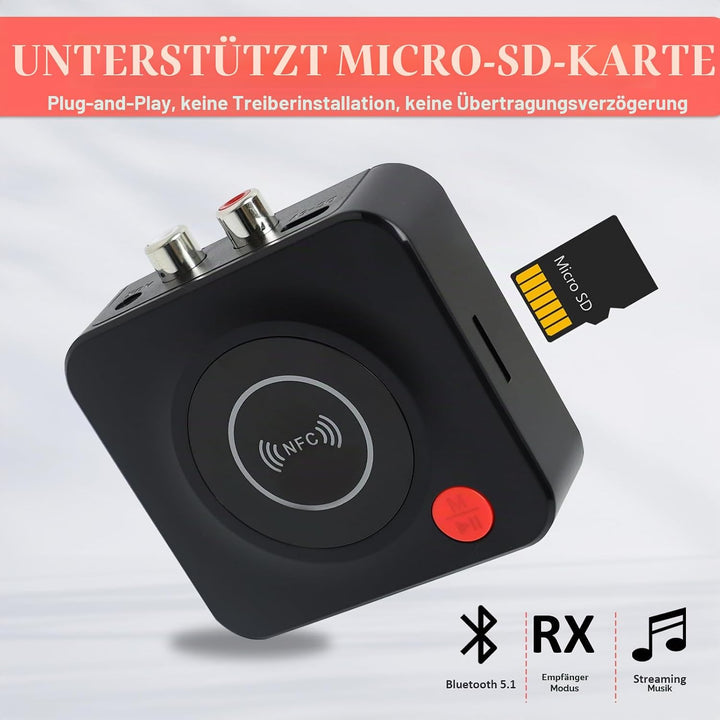 Bluetooth 5.3 Adapter Stereoanlage, HiFi-Verstärker, Bluetooth HiFi-Empfänger, Bluetooth-Audio-Adapt