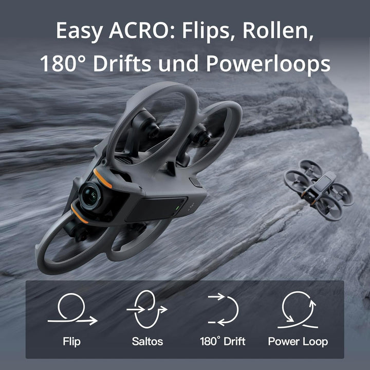 DJI Avata 2 (nur Drohne), FPV mit 4K-Kamera, immersiver Flug, mit Propellerschutz, einfache Flips/Ro
