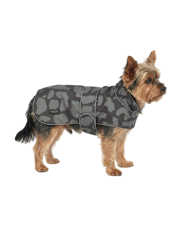 Larkson Hundemantel Grau Leo - Jonte - Regenmantel für Kleine &amp; Mittelgrosse Hunde - 10000 mm Wasser