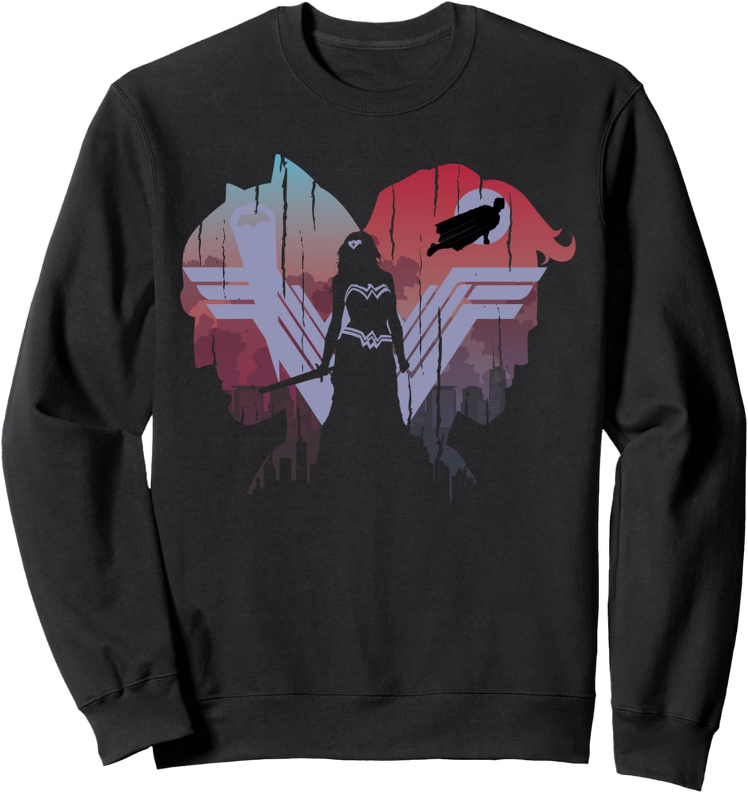 DC Batman V Superman Wonder Woman Logo Schablone Trinity Sweatshirt
