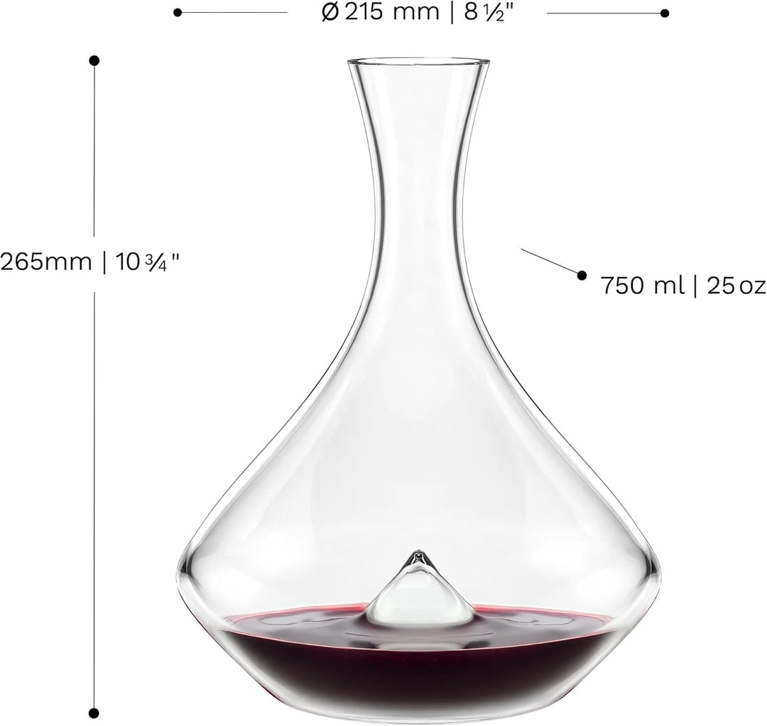 Stölzle Lausitz Dekanter Fire Vulkanos Mundgeblasen 0,75 Liter/Rotwein Dekanter mit besonderer Optik