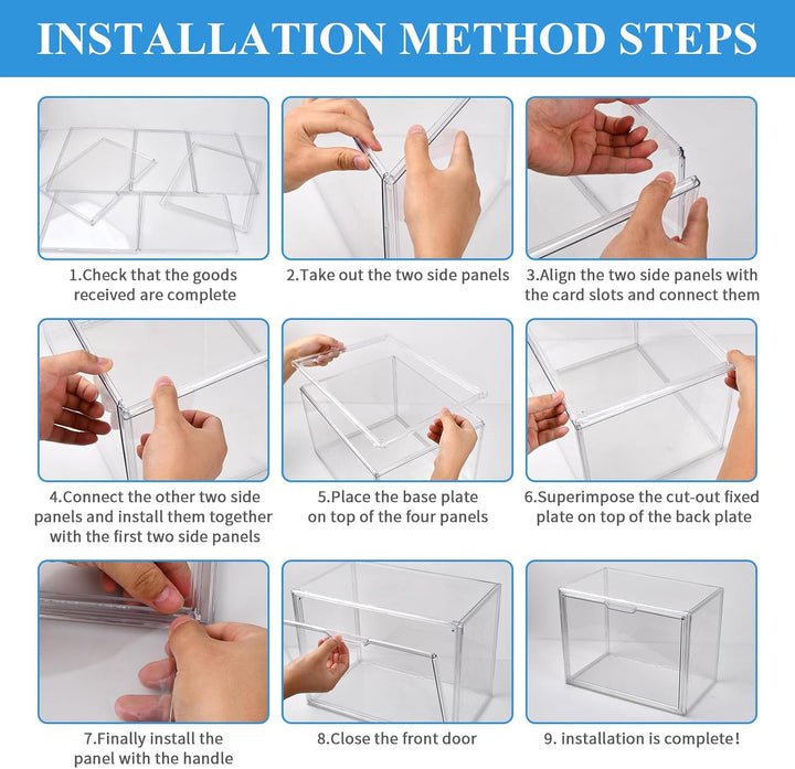 Handtaschen Organizer Kunststoff, 36x22x27cm Vitrine Schaukasten Transparent, Stapelbare Aufbewahrun