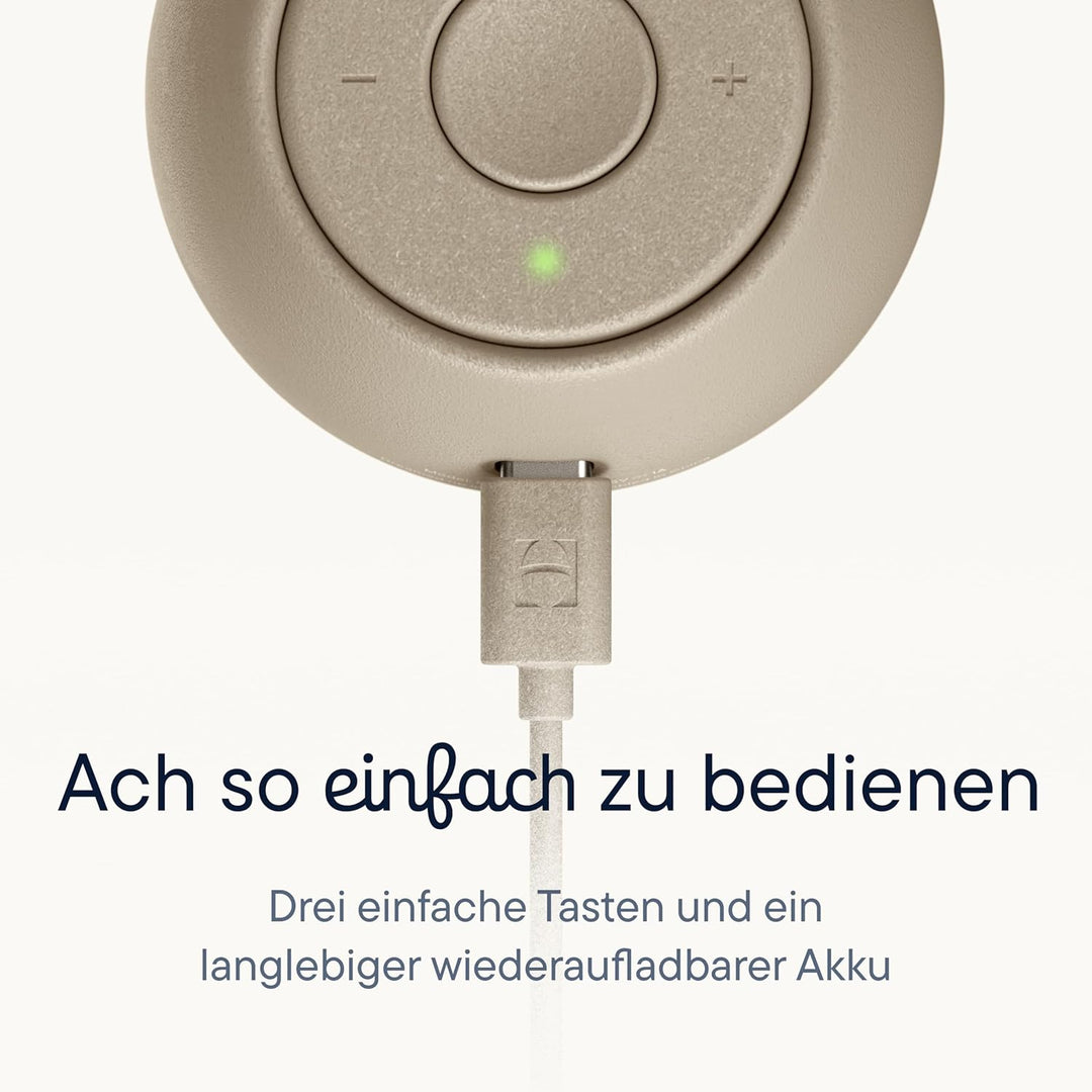 Hatch Go | Tragbares Geräuschgerät für Babys und Kinder | Schlafhilfe | 10 Beruhigende Klänge | Weis
