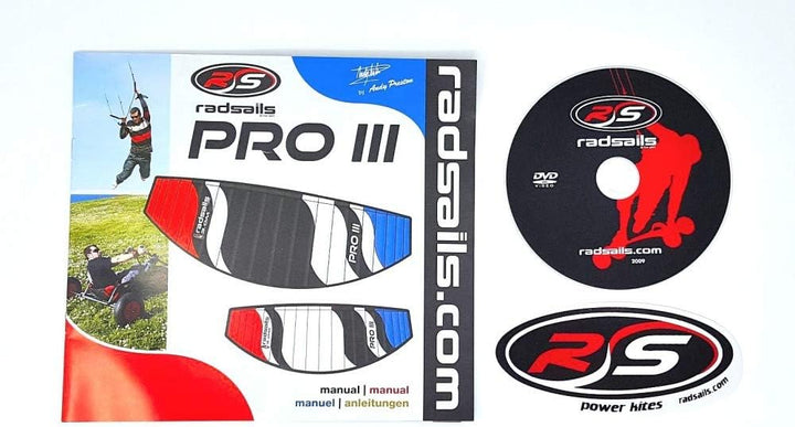 Windworks Radsails Vierleiner Powerkite Pro III 5,0m², 386cm x 140cm