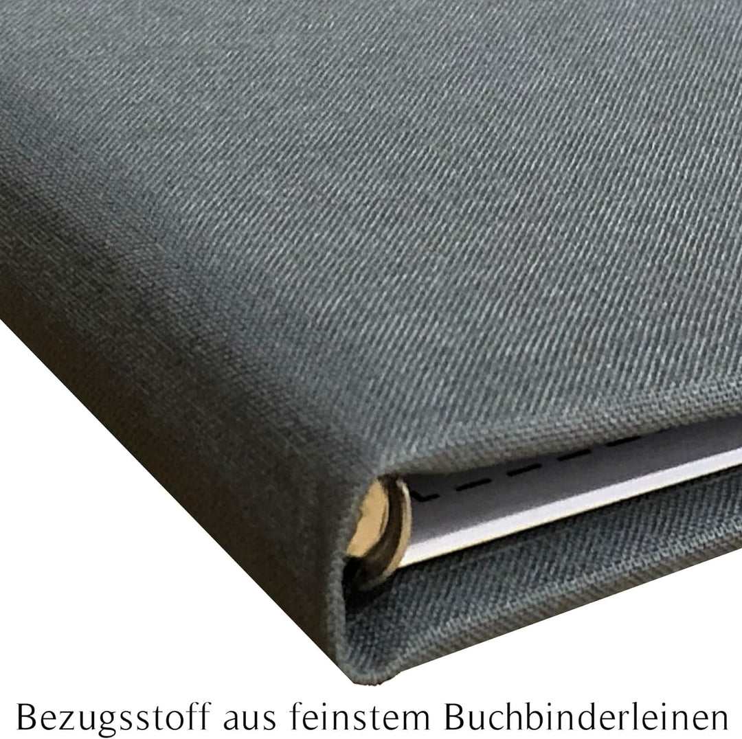 Hochzeitideal – Stammbuch der Familie Serie Liebe grau 21,0 cm x 15,0 cm - Buchbinderleinen Stammbuc