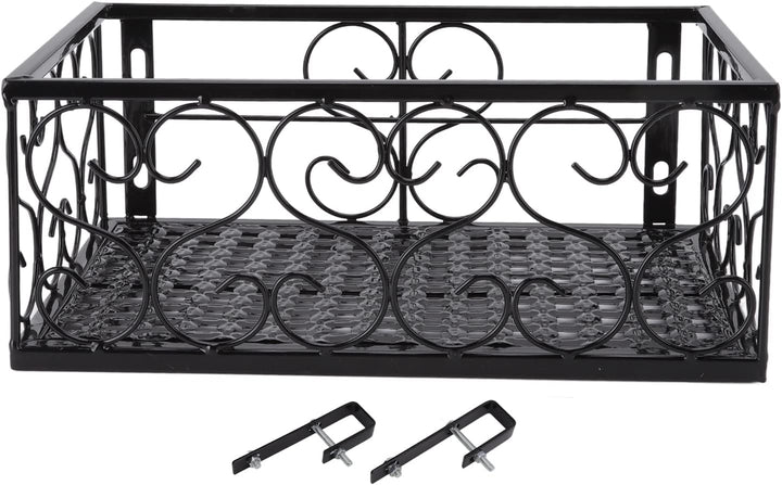 Jenngaoo Blumentopfhalter Balkon, Eisen Dekorative Terrassen Geländer Regal Blumen Regal Korb Regal
