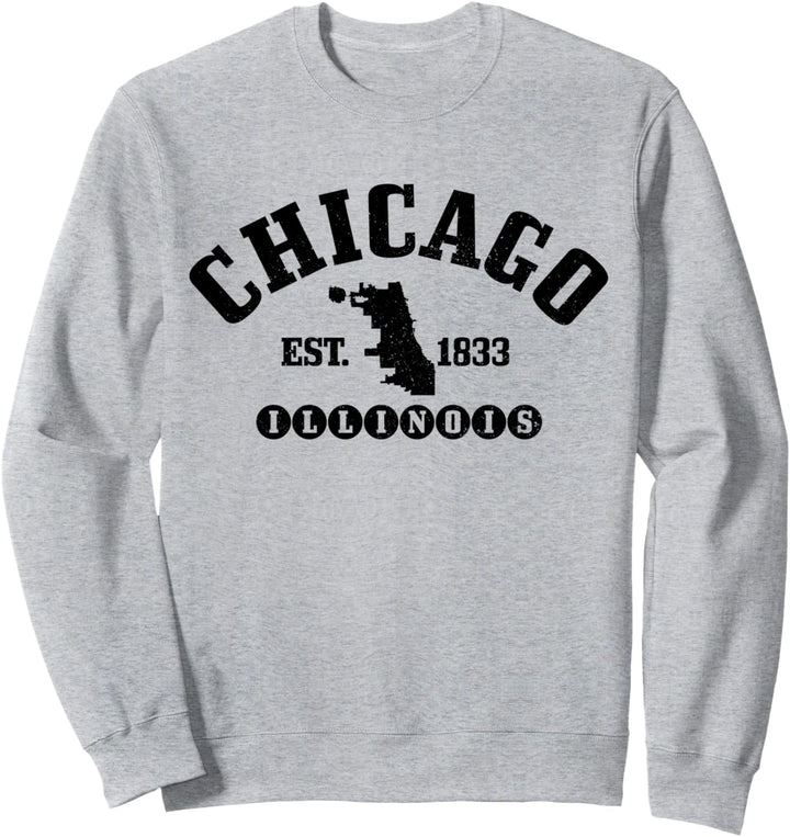 Chicago Illinois Est. 1833 USA Amerika Souvenir Sweatshirt